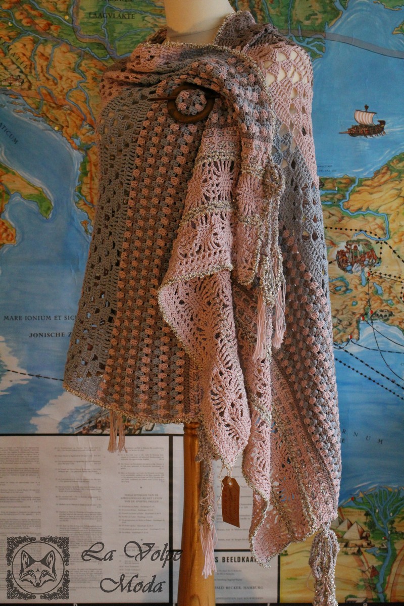 Ongekend Oud roze/beige/grijze sjaal of stola. - La Volpe Moda VY-07